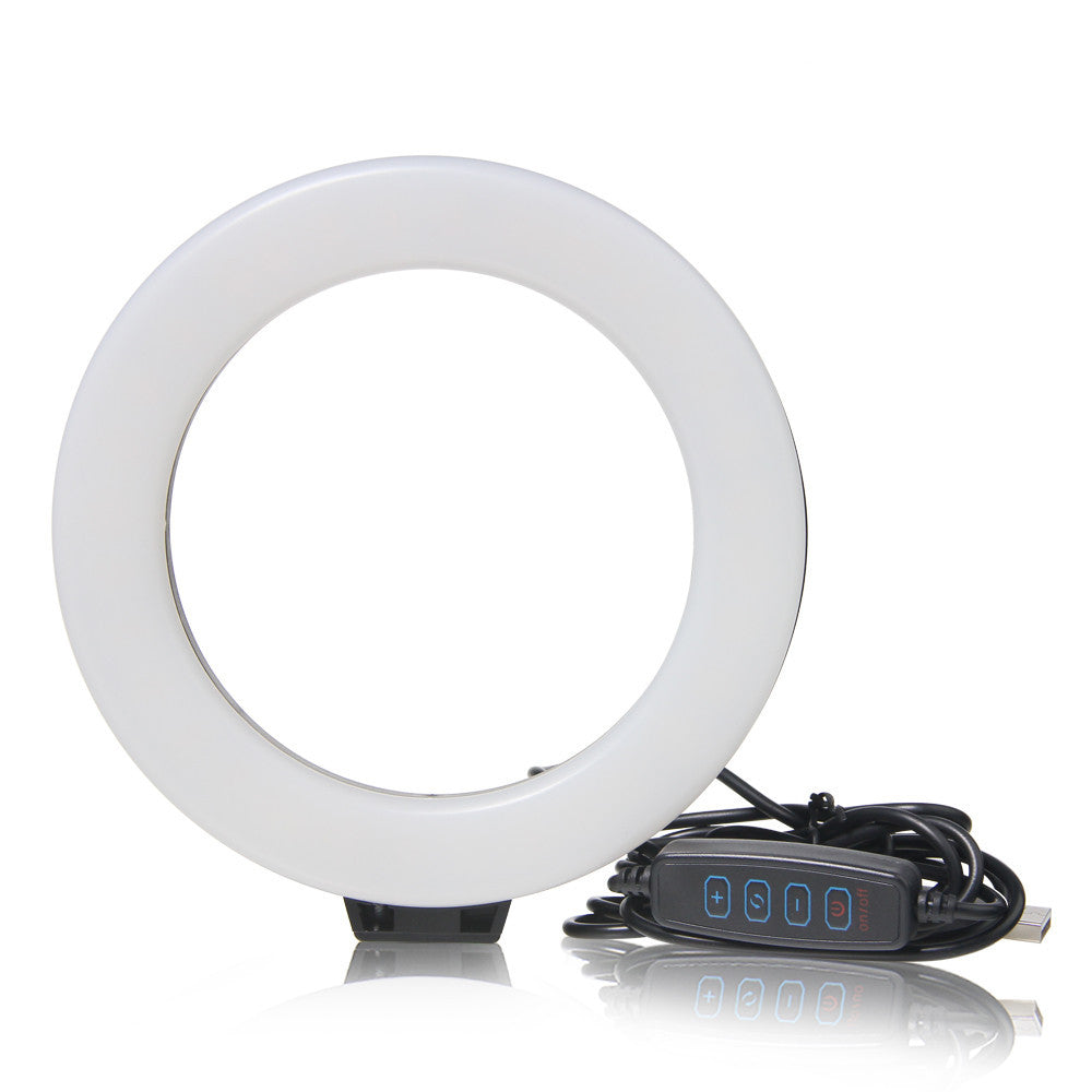 Mini LED Ring Light with Tripod & Phone Holder – 6.3" Selfie Light with Bluetooth Remote