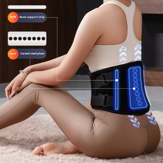 Cordless Heated Waist & Back Massager Belt - Vibration, Heat & Compression