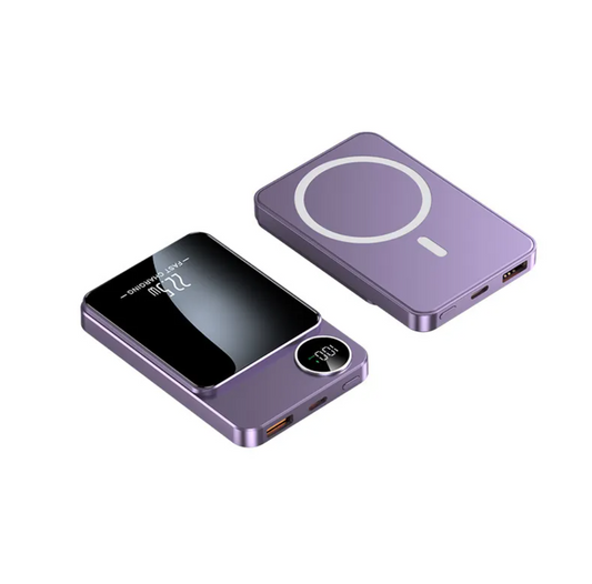 Ultra-Slim Magnetic Wireless Power Bank - Snap-On Charger for iPhone