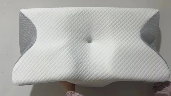 Contour Memory Foam Neck Pillow - Ergonomic Cervical Support for Side & Back Sleepers