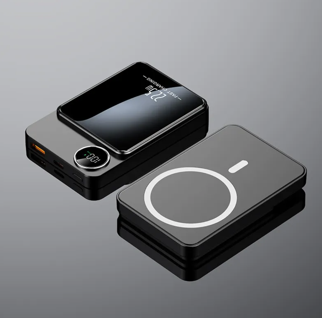 Ultra-Slim Magnetic Wireless Power Bank - Snap-On Charger for iPhone